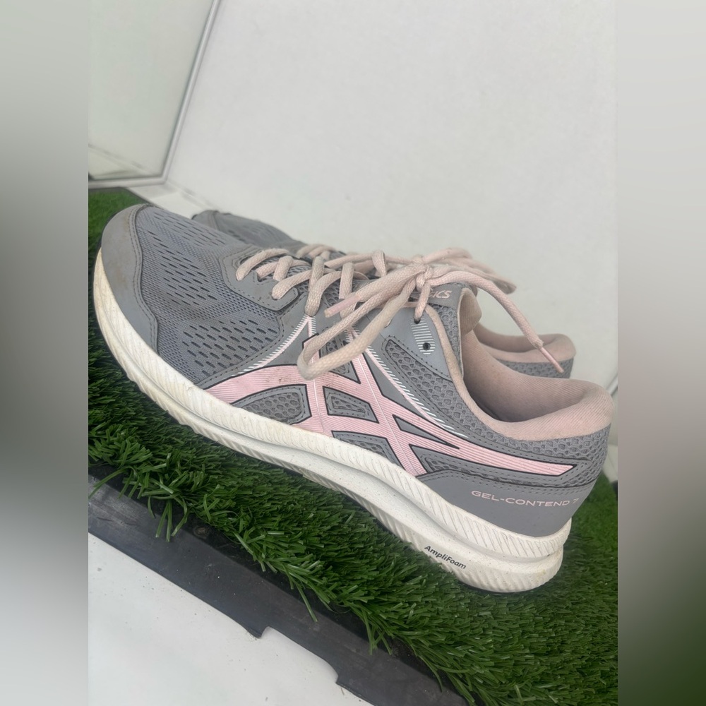 ASICS Women's Gel Contend 7 Grey/Pink Running Shoes Size 11